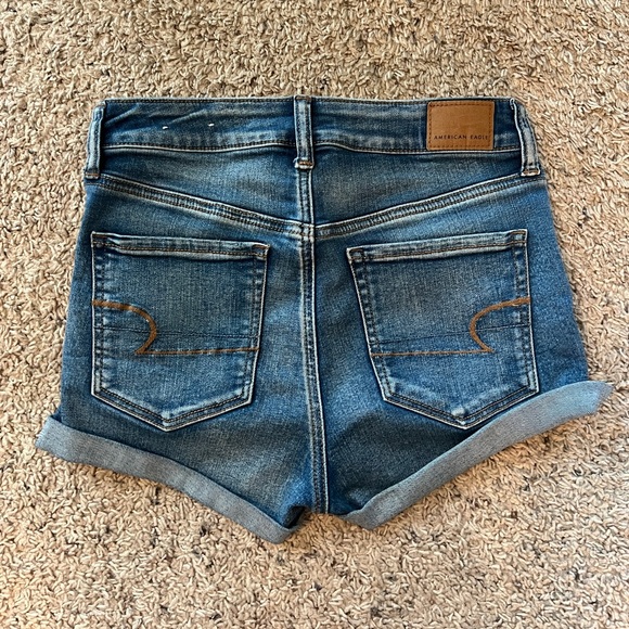 American Eagle Ne(x)t Level Stretch Medium Wash Denim Distressed Shorts - Picture 8 of 8